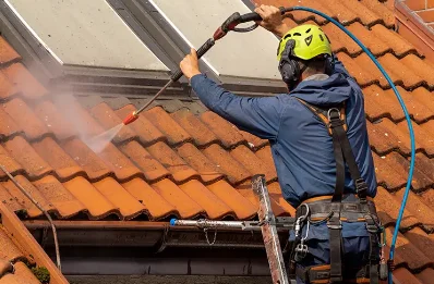 Démoussage et hydrofuge de toiture à Porcelette